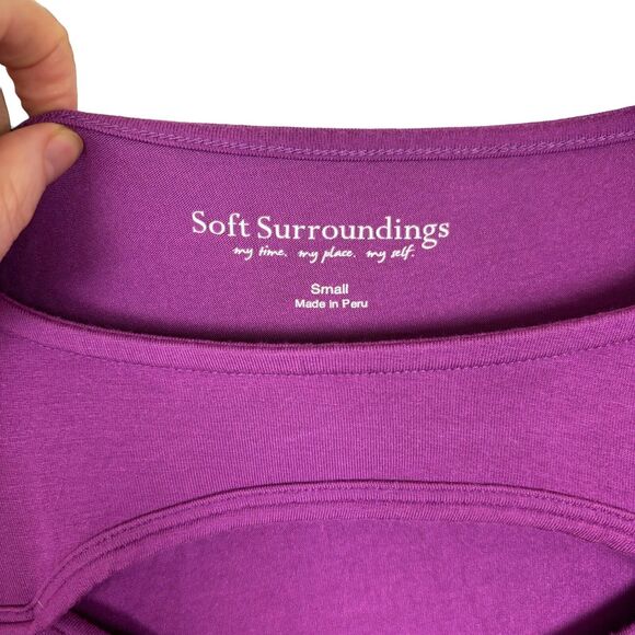 Soft Surroundings Purple Beckett Keyhole Top Women's Small - Picture 2 of 4